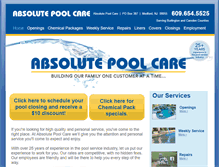 Tablet Screenshot of absolutepoolcarenj.com